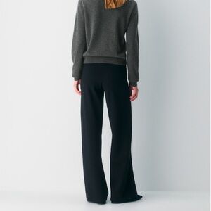 Aritzia Black Wide-Leg Trousers